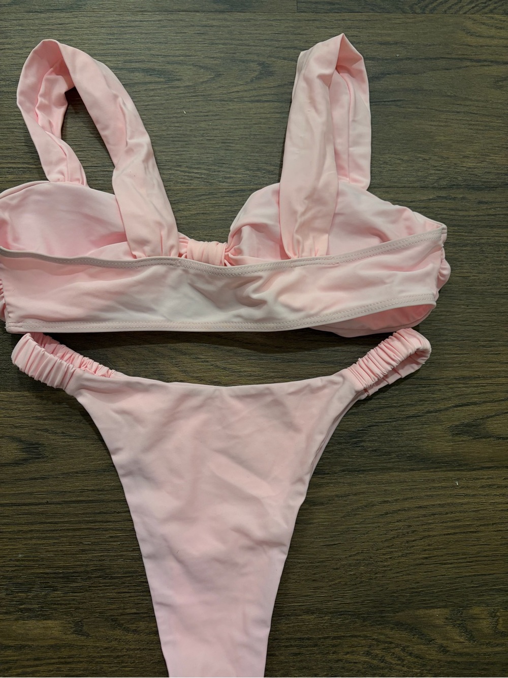 Pink Ruched Bikini Set - Picture 4 of 4